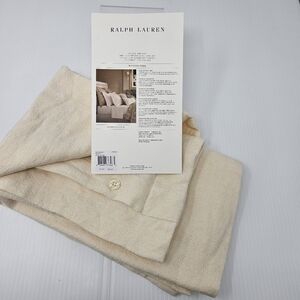 Ralph Lauren Standard Sham Foley Cream Linen 20 x 28 Neutral Natural Bedding